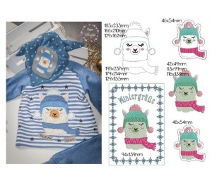 Stickdatei - Winter Lama Appli